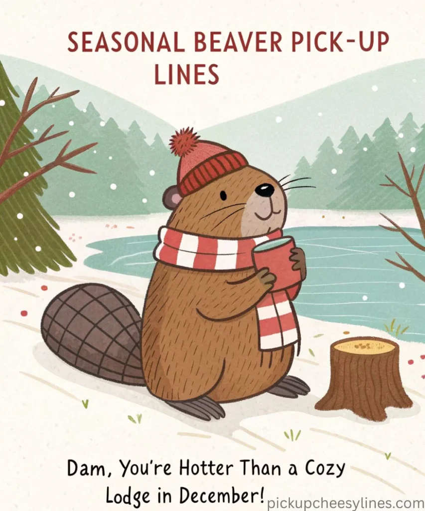 seasonal-beaver-pick-up-lines-🎄❄️🌸☀️